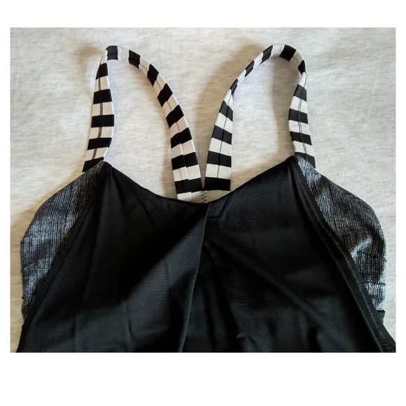 Lululemon Rest Less Tank-Burlap Texture Black Dune/Apex Stripe Black Dune - Picture 4 of 11